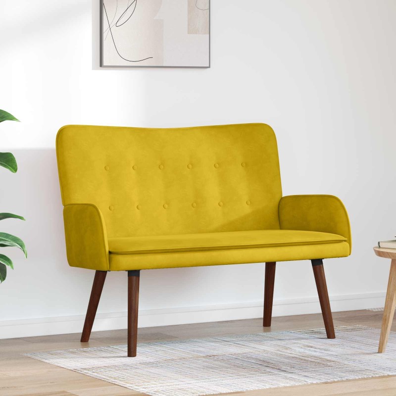 Sofa 2 places Jaune 115 x 61 x 87 cm Velours (V) 581746581746