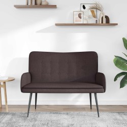 Sofa 2 places Marron foncé 115 x 61 x 87 cm Tissu 581747581747