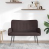 Sofa 2 places Marron foncé 115 x 61 x 87 cm Tissu 581747581747