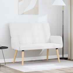 Sofa 2 places Blanc 115 x 61 x 87 cm Tissu 581755581755