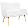 Sofa 2 places Blanc 115 x 61 x 87 cm Tissu 581755581755