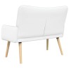 Sofa 2 places Blanc 115 x 61 x 87 cm Tissu 581755581755
