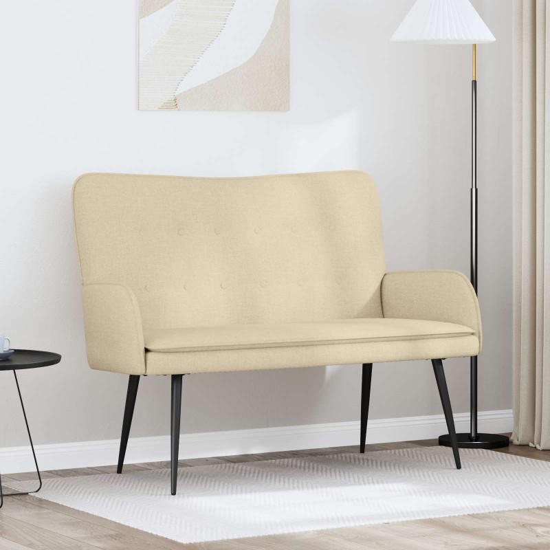Sofa 2 places Crème 115 x 61 x 87 cm Tissu 581760581760