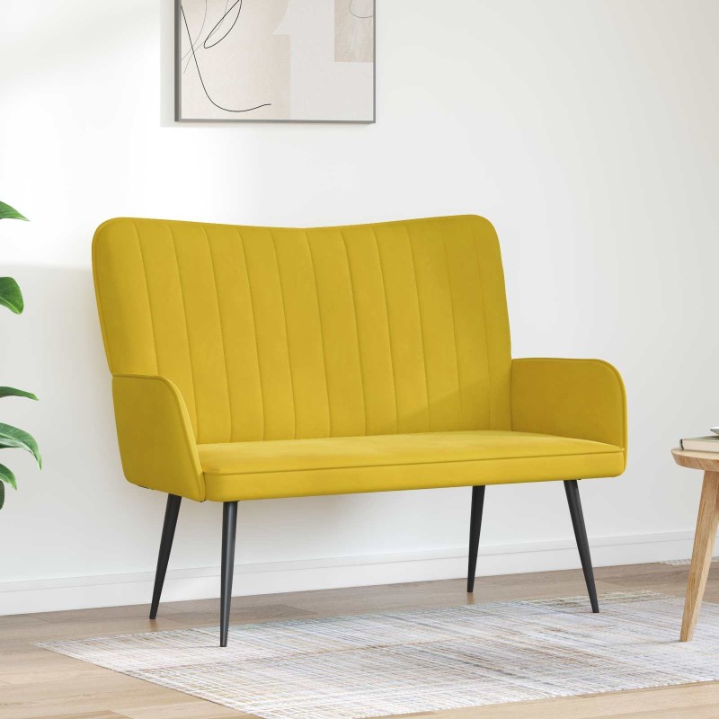 Sofa 2 places Jaune 115 x 61 x 87 cm Velours (V) 581761581761