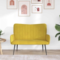Sofa 2 places Jaune 115 x 61 x 87 cm Velours (V) 581761581761