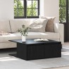 Table basse Chêne noir 80 x 80 x 31 cm Bois d'ingénierie 581767581767