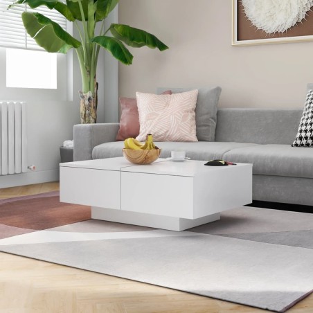 Table basse Blanc 90x60x31 cm Aggloméré 581770581770