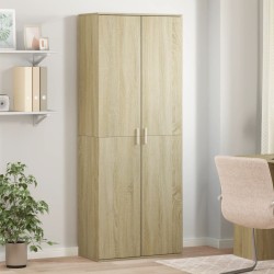 Buffet haut chêne sonoma 70x35x180 cm bois d'ingénierie 581774581774