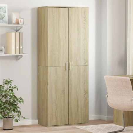 Buffet haut chêne sonoma 70x35x180 cm bois d'ingénierie 581774581774