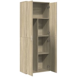 Buffet haut chêne sonoma 70x35x180 cm bois d'ingénierie 581774581774