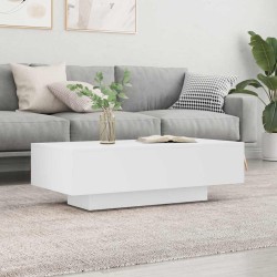 Table basse blanc 100x49,5x31 cm bois d'ingénierie 581776581776