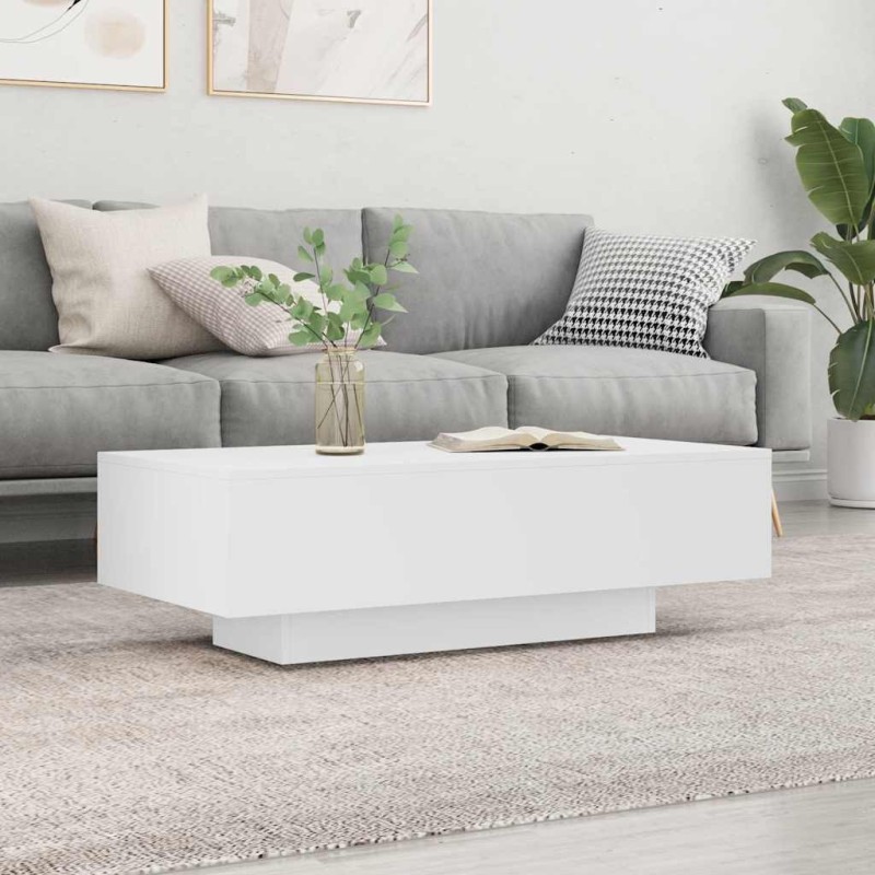 Table basse blanc 100x49,5x31 cm bois d'ingénierie 581776581776
