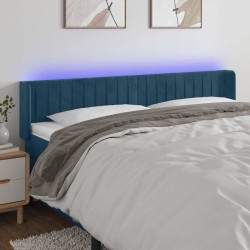Tête de lit à LED Bleu foncé 163x16x78/88 cm Velours 581778581778