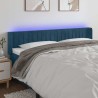 Tête de lit à LED Bleu foncé 163x16x78/88 cm Velours 581778581778