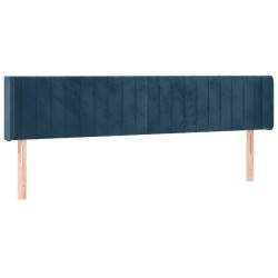 Tête de lit à LED Bleu foncé 163x16x78/88 cm Velours 581778581778