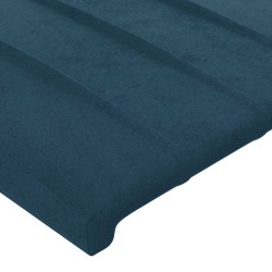Tête de lit à LED Bleu foncé 163x16x78/88 cm Velours 581778581778