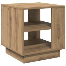 Table basse chêne artisanal 40x40x43 cm bois d'ingénierie 581779581779