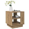 Table basse chêne artisanal 40x40x43 cm bois d'ingénierie 581779581779