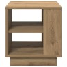 Table basse chêne artisanal 40x40x43 cm bois d'ingénierie 581779581779