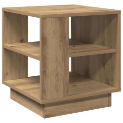 Table basse chêne artisanal 40x40x43 cm bois d'ingénierie 581779581779
