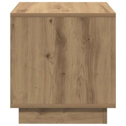 Table basse chêne artisanal 40x40x43 cm bois d'ingénierie 581779581779