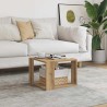 Table basse chêne artisanal 40x40x30 cm bois d'ingénierie 581780581780