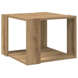 Table basse chêne artisanal 40x40x30 cm bois d'ingénierie 581780581780
