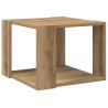 Table basse chêne artisanal 40x40x30 cm bois d'ingénierie 581780581780