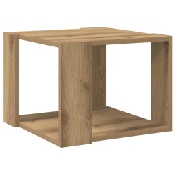 Table basse chêne artisanal 40x40x30 cm bois d'ingénierie 581780581780