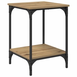Table basse Chêne artisanal 40 x 40 x 55 cm Bois d'ingénierie 581781581781