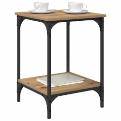 Table basse Chêne artisanal 40 x 40 x 55 cm Bois d'ingénierie 581781581781