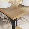 Table basse Chêne artisanal 40 x 40 x 55 cm Bois d'ingénierie 581781581781