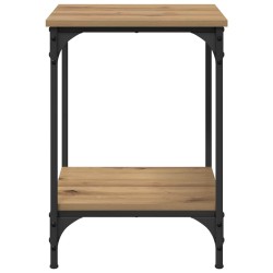 Table basse Chêne artisanal 40 x 40 x 55 cm Bois d'ingénierie 581781581781