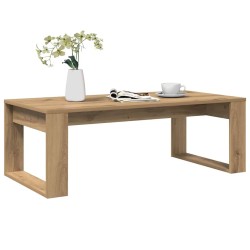 Table basse chêne artisanal 102x50x35 cm bois d'ingénierie 581784581784