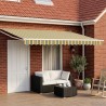 Store rétractable manuel avec LEDs Vert, Jaune, Blanc 4,5 × 3 m 581785581785