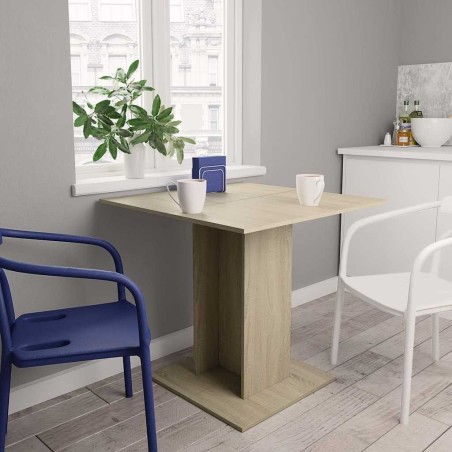 Table à dîner Chêne sonoma 80x80x75 cm Bois d'ingénierie 581787581787