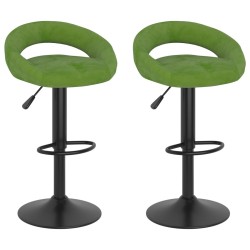 Tabourets de bar lot de 2 vert clair velours 581794581794