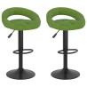 Tabourets de bar lot de 2 vert clair velours 581794581794