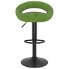 Tabourets de bar lot de 2 vert clair velours 581794581794