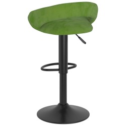 Tabourets de bar lot de 2 vert clair velours 581794581794
