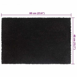 Tapis de porte 2 pcs noir 40x60 cm fibre de coco touffeté 581795581795