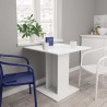 Table à manger Blanc 80x80x75 cm bois d'ingénierie 581796581796