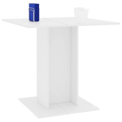 Table à manger Blanc 80x80x75 cm bois d'ingénierie 581796581796