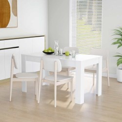 Table à manger Blanc 140x74,5x76 cm Bois d'ingénierie 581797581797