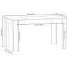 Table à manger Blanc 140x74,5x76 cm Bois d'ingénierie 581797581797