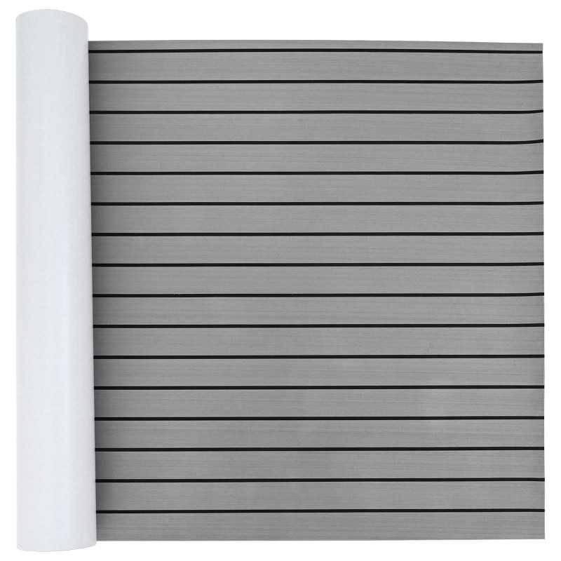 Tapis de bateau Rayé Gris clair et noir 240 x 90 cm EVA 581798581798