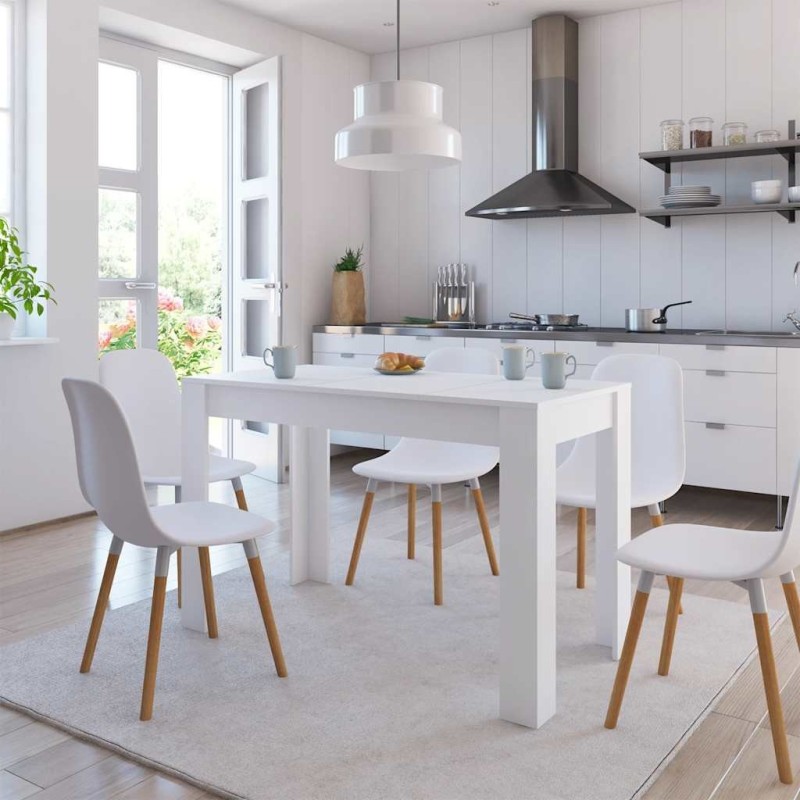 Table à manger Blanc 120x60x76 cm Bois d'ingénierie 581799581799