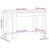 Table à manger Blanc 120x60x76 cm Bois d'ingénierie 581799581799
