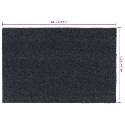 Tapis de porte gris foncé 40x60 cm fibre de coco touffeté 581801581801