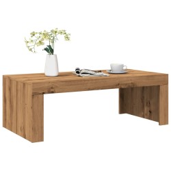 Table basse chêne artisanal 102x50x35 cm bois d'ingénierie 581802581802